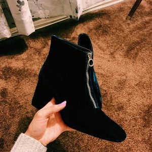 Zara Booties in Velvet Blue